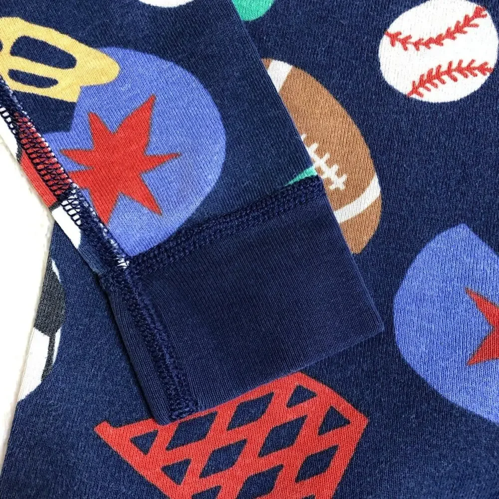 Hanna Andersson navy blue sports ball equipment pajama set size 150 or US 12